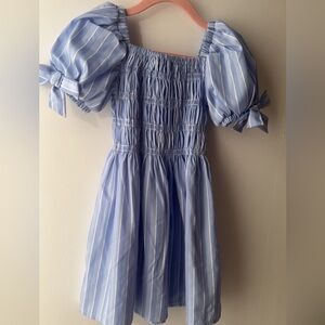 Habitual Blue and White Striped Kids Dress